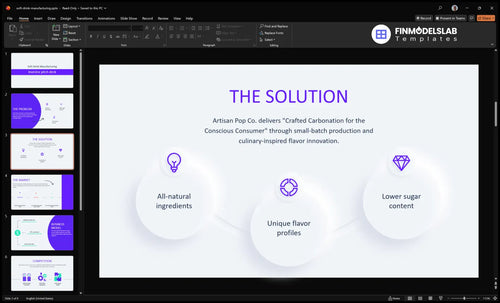 soft drink manufacturing solution slide financialmodelslab
