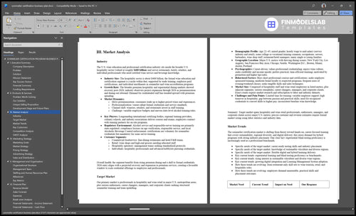 sommelier certification business plan marketing analysis financialmodelslab