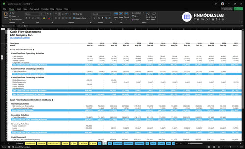speaker bureau financial model cash flow financialmodelslab
