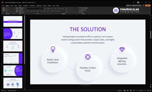 stretch ceiling installation service solution slide financialmodelslab