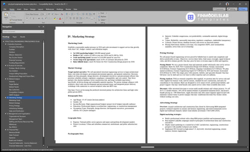structural engineering business plan marketing plan financialmodelslab