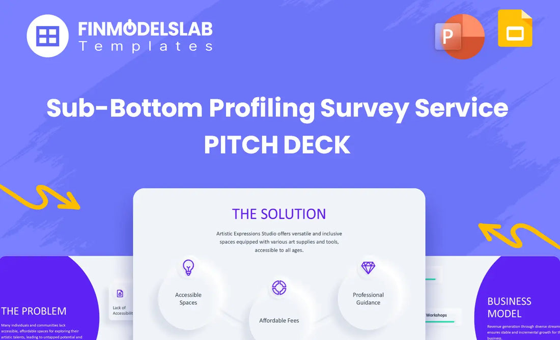 Sub-Bottom Profiling Survey Service Investment Pitch Deck - investor pitch to secure funding, with investor-ready structure, concise 8-slide format, visual storytelling and financial snapshot; solves tight deadlines and unclear investor expectations.