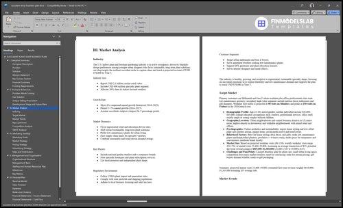 succulent shop business plan marketing analysis financialmodelslab
