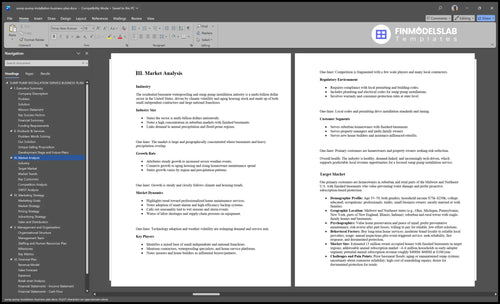 sump pump installation business plan marketing analysis financialmodelslab