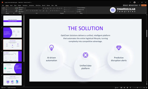 supply chain automation solution slide financialmodelslab