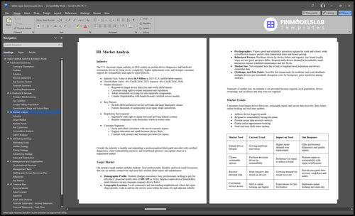 tablet repair business plan marketing analysis financialmodelslab