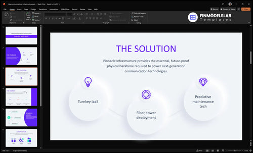 telecommunications infrastructure solution slide financialmodelslab