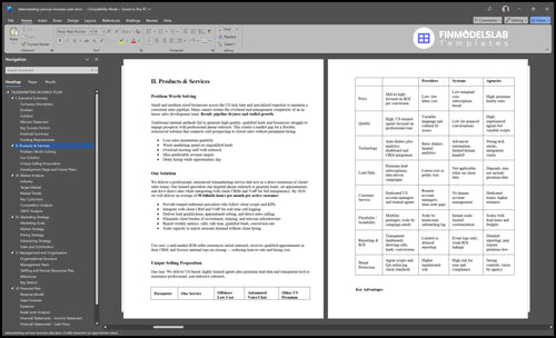 telemarketing services business plan product financialmodelslab