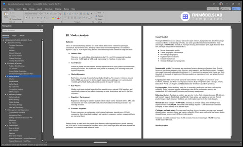 tire production business plan marketing analysis financialmodelslab