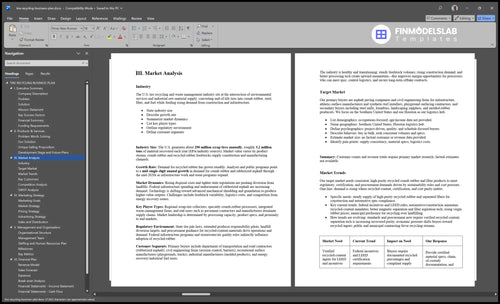 tire recycling business plan marketing analysis financialmodelslab