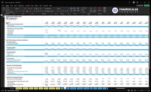 tobacco company financial model cash flow financialmodelslab