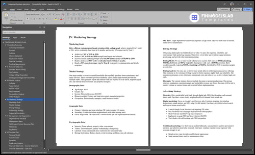 tradesman business plan marketing plan financialmodelslab