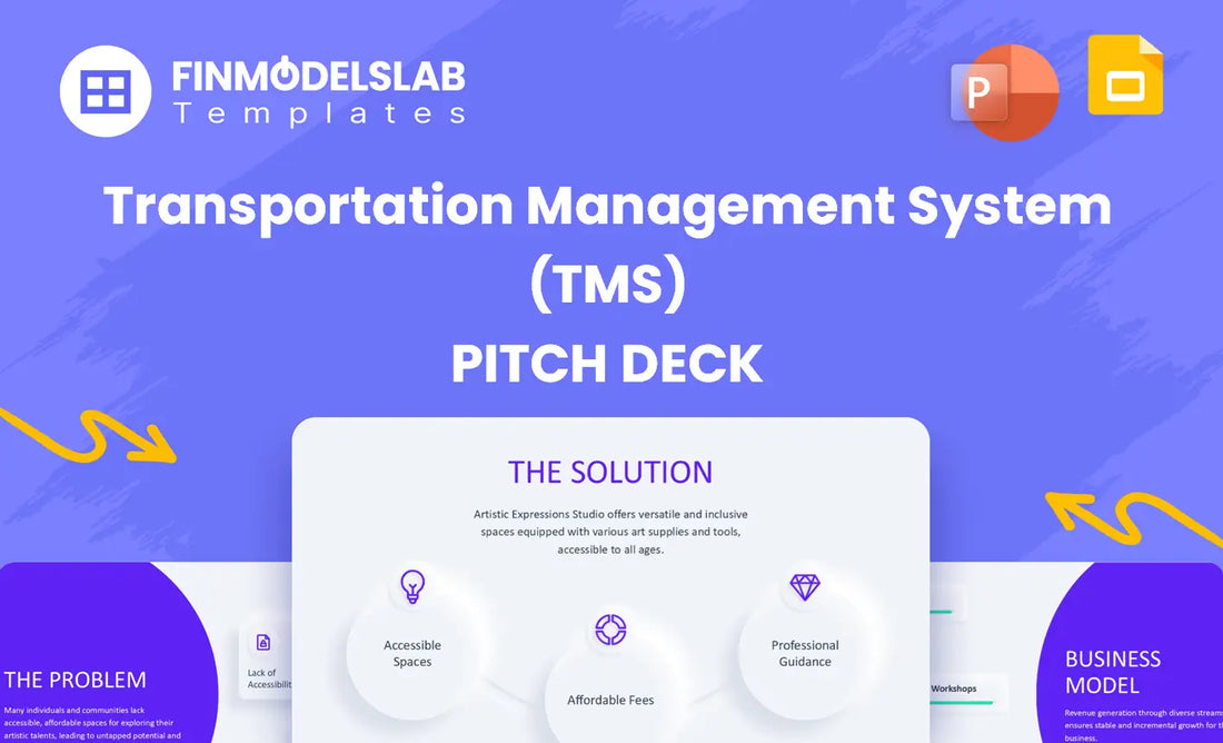 Transportation Management System (TMS) Investment Pitch Deck built for investor pitch presentations to secure funding and clarify strategy; includes investor-ready structure, visual storytelling, concise 8-slide format; helps buyers save time and fix unclear investor expectations and tight deadlines.