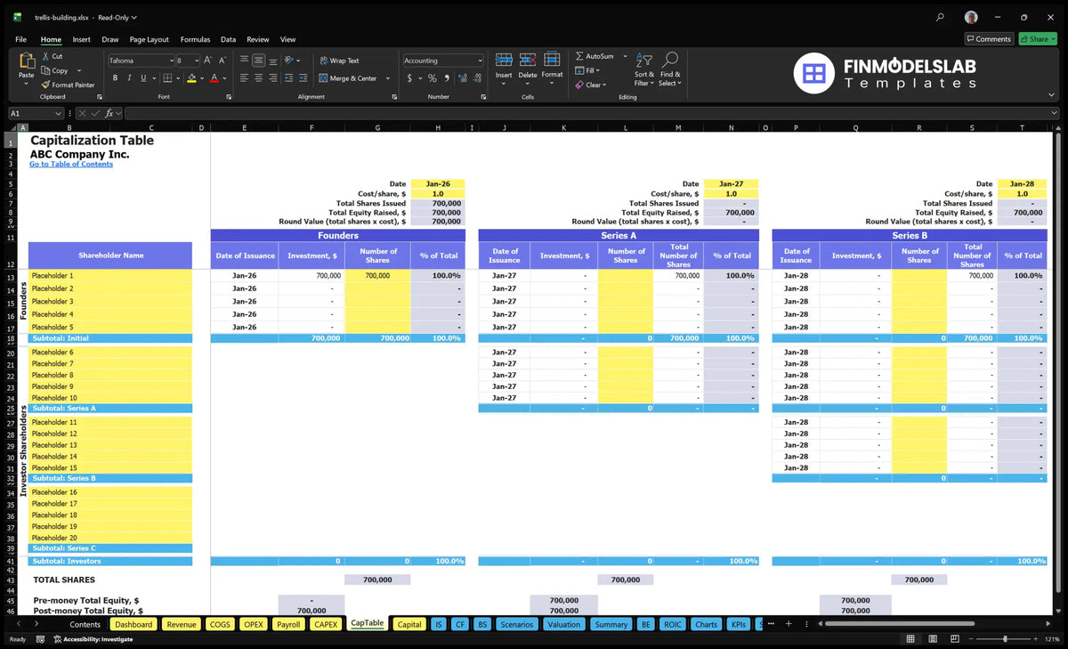 Garden Trellis Building Service 5Y Financial Model $2.4M Rev