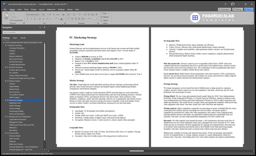 trust administration business plan marketing plan financialmodelslab