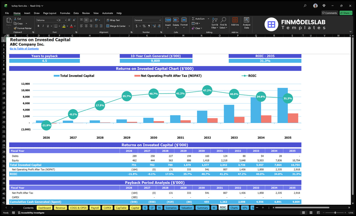 Turkey Farming Financial Model Template and Guide