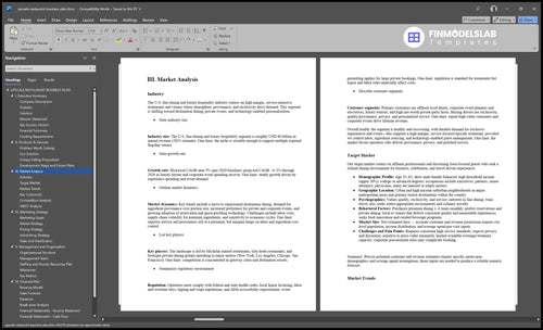 upscale restaurant business plan marketing analysis financialmodelslab