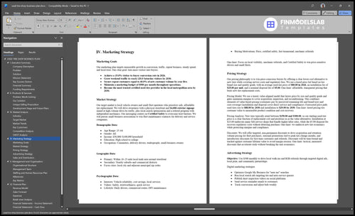 used tire shop business plan marketing plan financialmodelslab