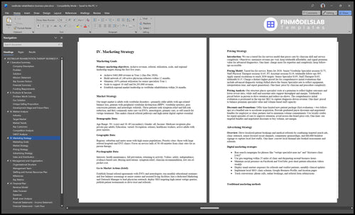 vestibular rehabilitation business plan marketing plan financialmodelslab