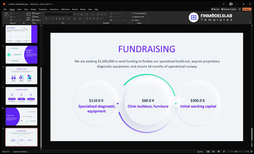 vestibular rehabilitation fundraising slide financialmodelslab