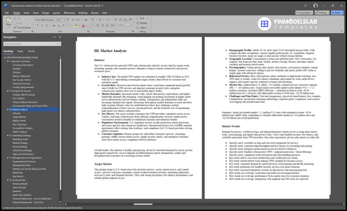 virtual private network provider business plan marketing analysis financialmodelslab