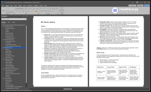 visual merchandising business plan marketing analysis financialmodelslab