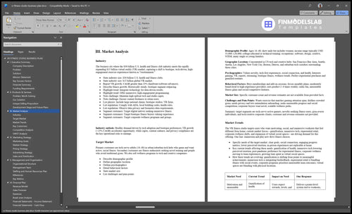 vr fitness studio business plan marketing analysis financialmodelslab