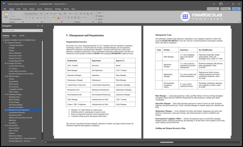 waste to energy facility business plan management financialmodelslab
