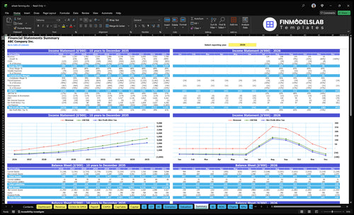 wheat farming financial model summary financialmodelslab