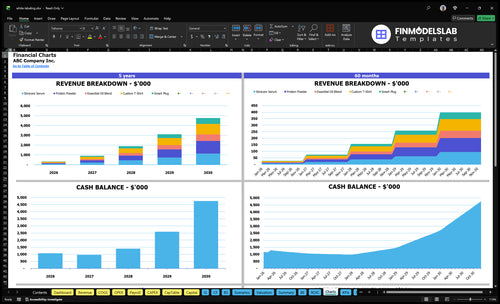 white labeling financial model charts financialmodelslab