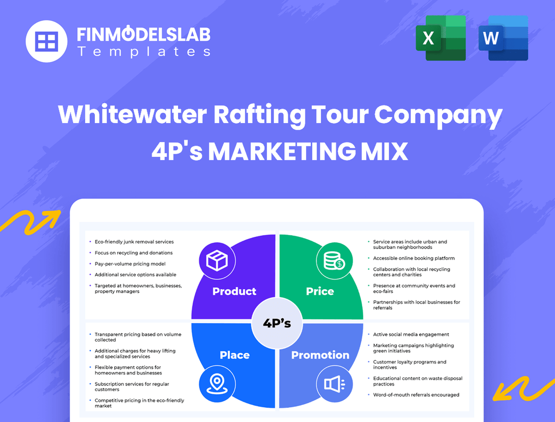 Whitewater Rafting Tour Company Marketing Mix