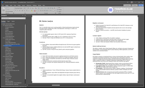 wind farm business plan marketing analysis financialmodelslab