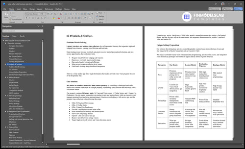 wine cellar hotel business plan product financialmodelslab