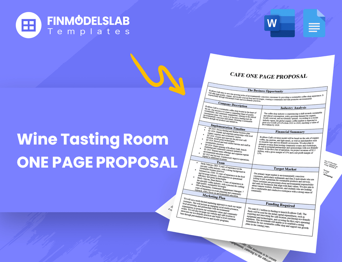 Wine Tasting Room Business Proposal
