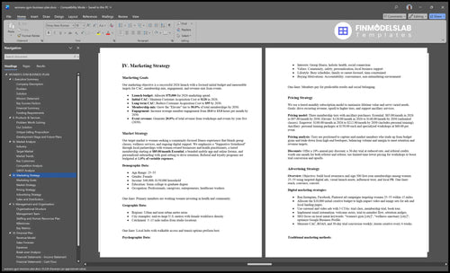 womens gym business plan marketing plan financialmodelslab
